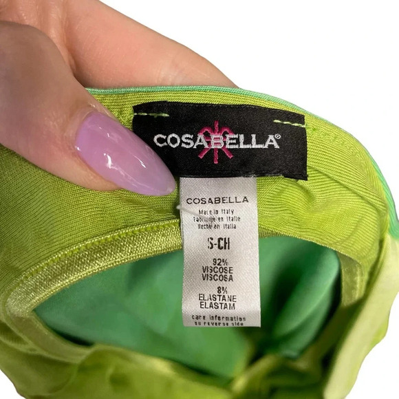 Cosabella Green Ombre Dye‎ Halter Jersey Dress Size Small - Picture 6 of 6